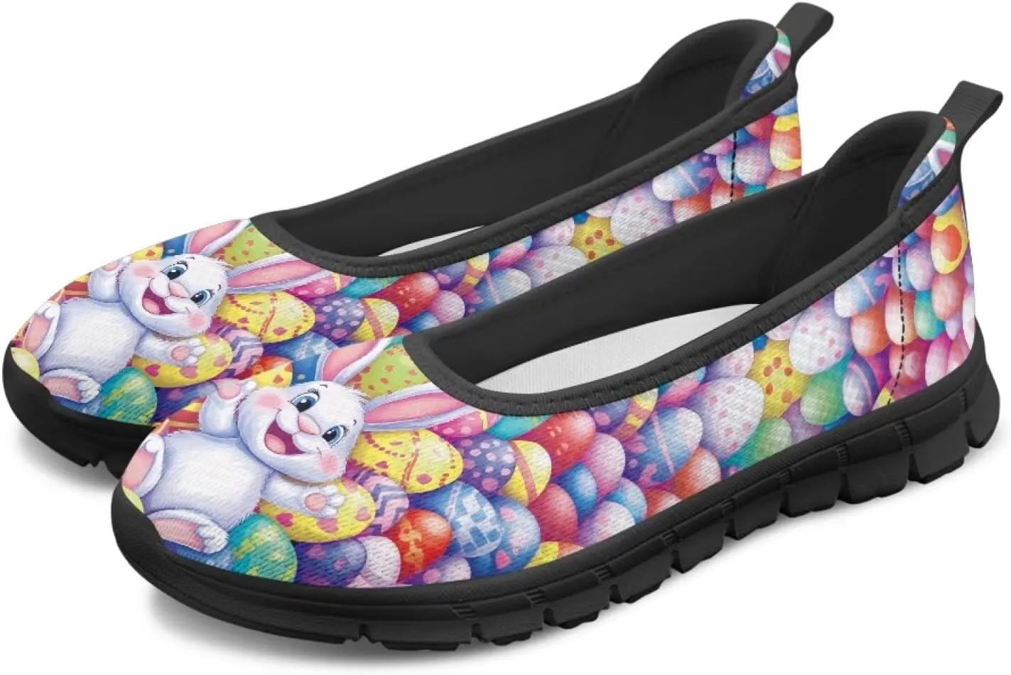 UNICEU Easter Casual Shoes for Women Breathable Slip On Low Top Loafers Non-Slip Fashion Comfort Walking Sneakers