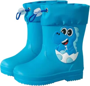 Unisex-Child Kids Light Up Waterproof Rainboots with Handles for Easy on & Off Rain Boot Toddler Rain Boots Size 7