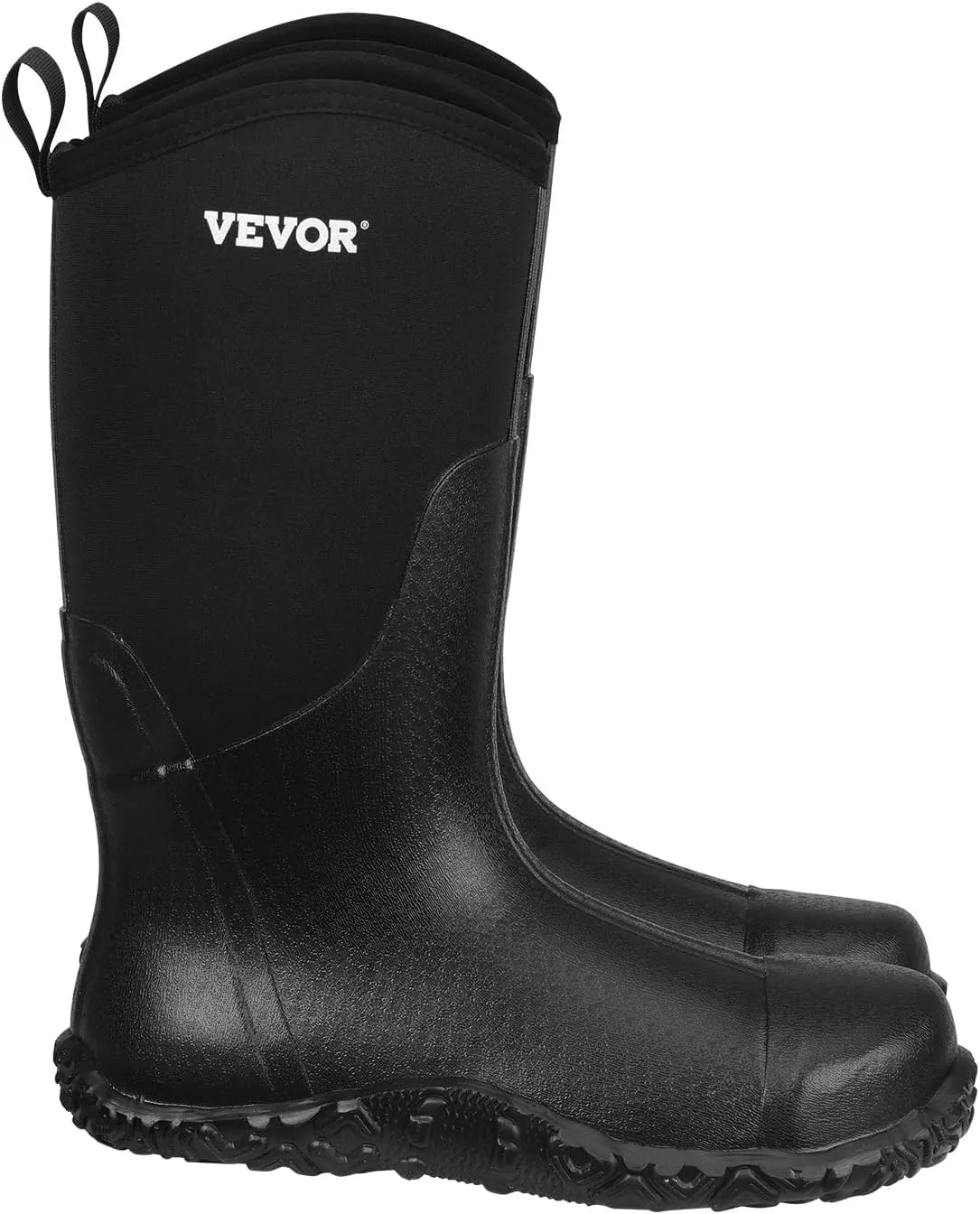 VEVOR Men's Steel Toe Rubber Protective Footwear, Waterproof Rain Fishing Boots, Outdoor Non-Slip Work Shoes, Lightweight and Durable, for Manufacturing, Construction, Farming, Size 13 US