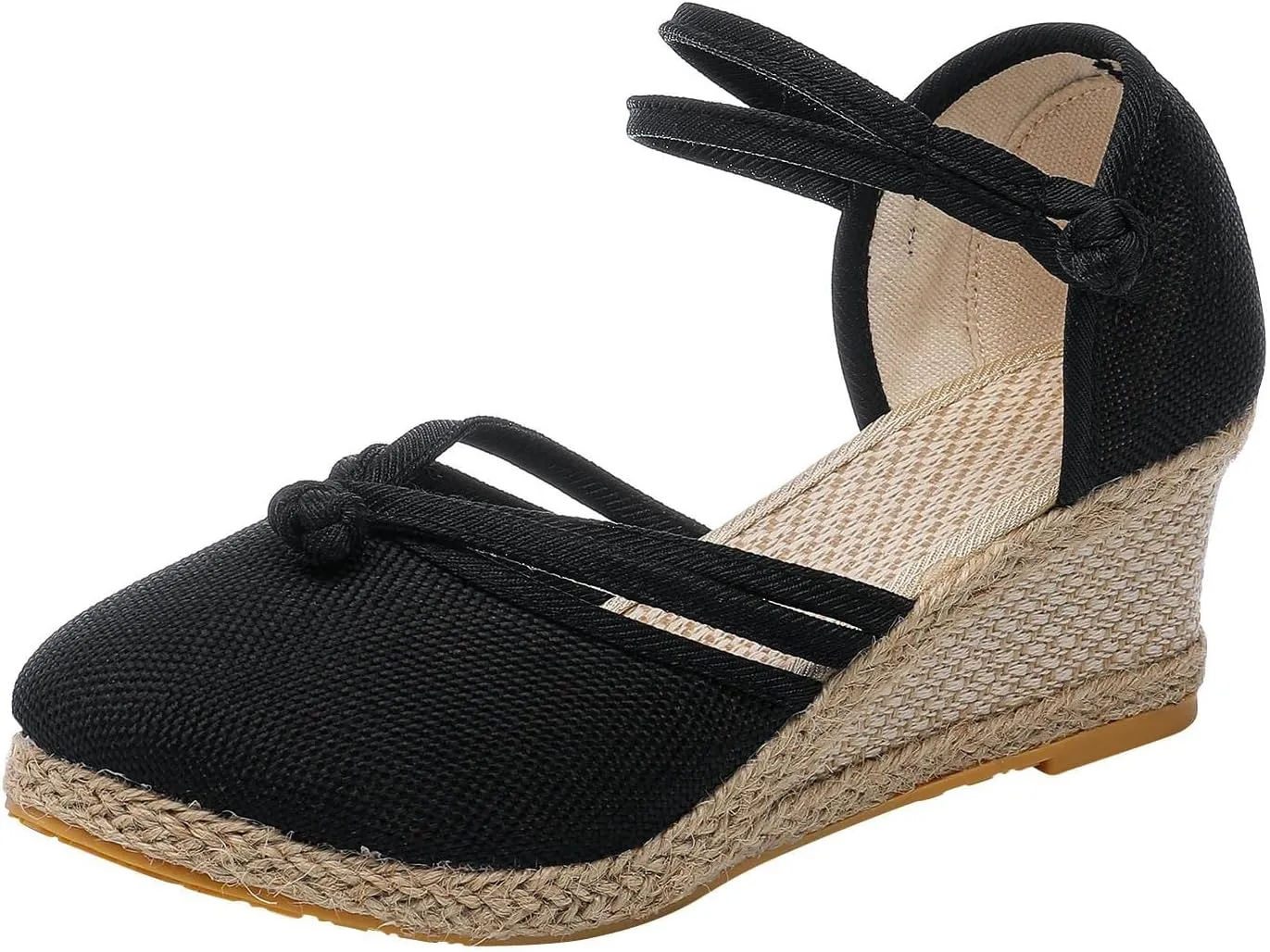 Wedge Sandal for Women Ankle Strap Flatform Arch Support Fish Mouth Toe Shoes Platform Espadrilles Comfort Waterproof