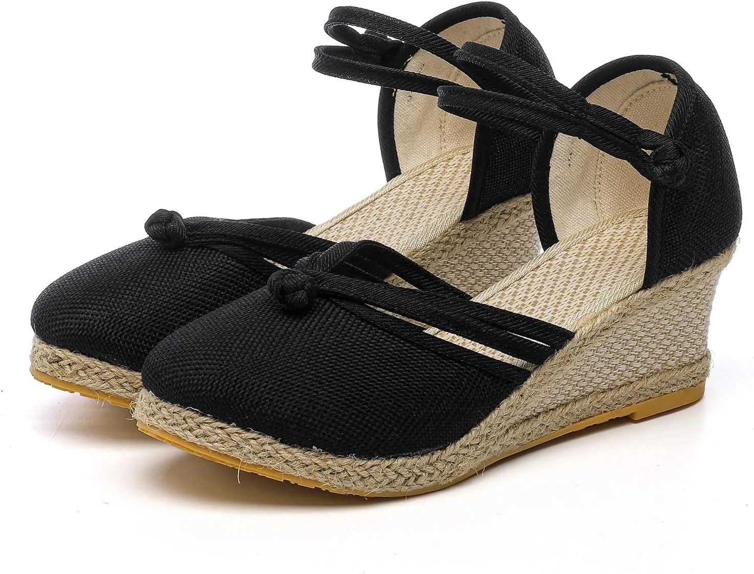 Wedge Sandal for Women Ankle Strap Flatform Arch Support Fish Mouth Toe Shoes Platform Espadrilles Comfort Waterproof