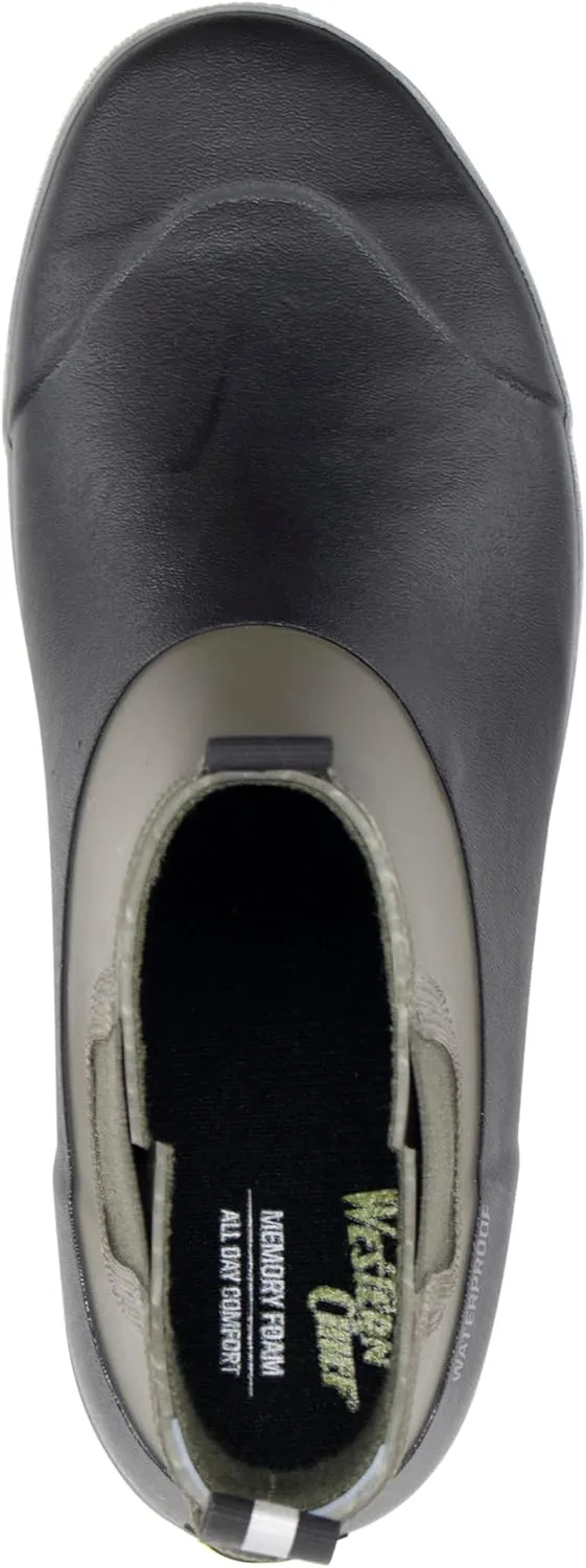 Western Chief Men's Waterproof Chelsea Rain Boot with Memory Foam Insole and Slip-Resistant Outsole  Durable and Comfortable for All-Weather Wear