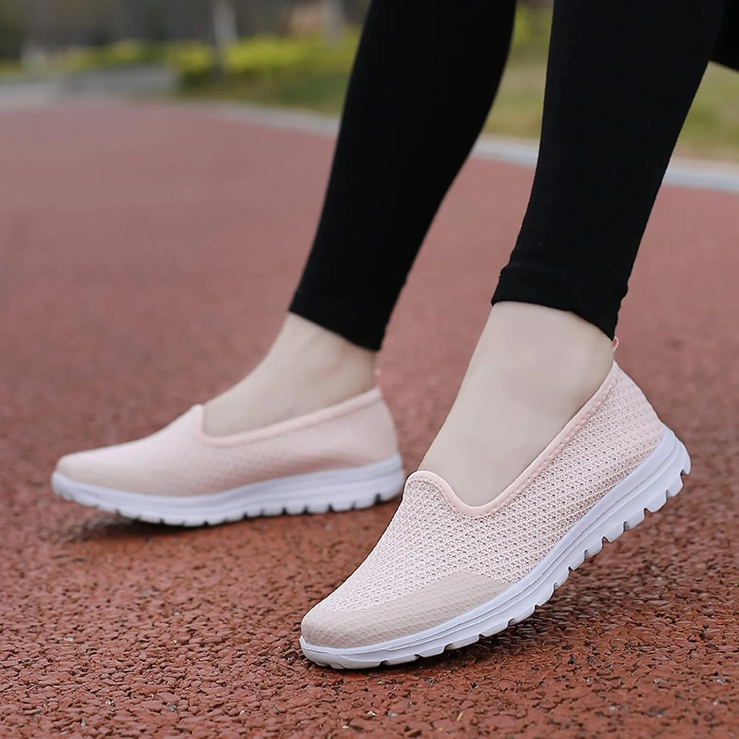 Women Casual Shoes Fashionable and Simple Solid Color New Pattern Summer Mesh Breathable Womens Casual Dress Shoes Wide