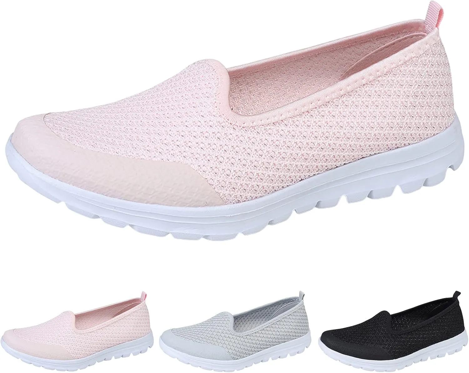 Women Casual Shoes Fashionable and Simple Solid Color New Pattern Summer Mesh Breathable Womens Casual Dress Shoes Wide