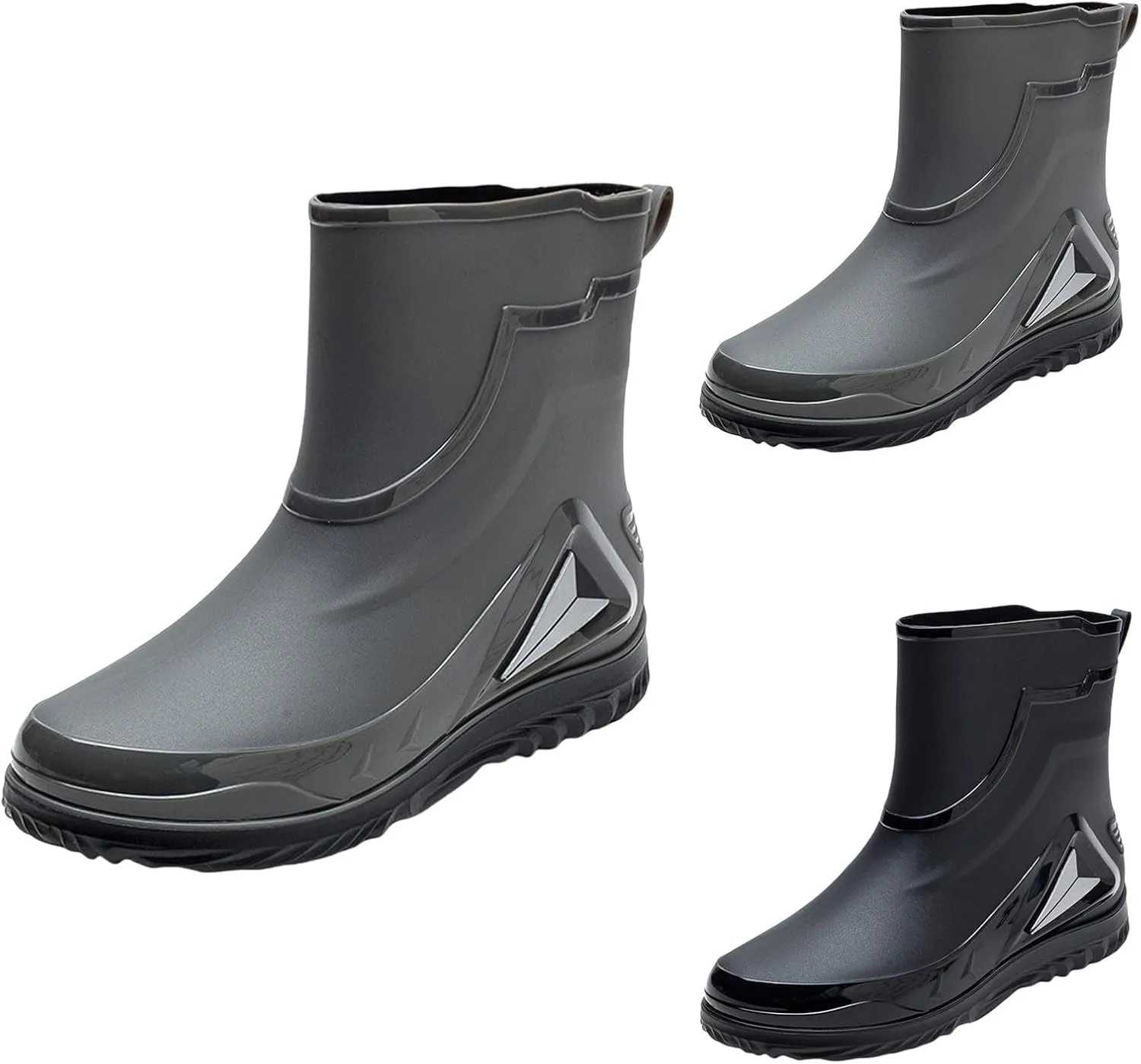 Women's Ankle Rain Boots Waterproof Rubber Deck Boots Short Garden Shoes Comfortable Non Slip Work Shoes