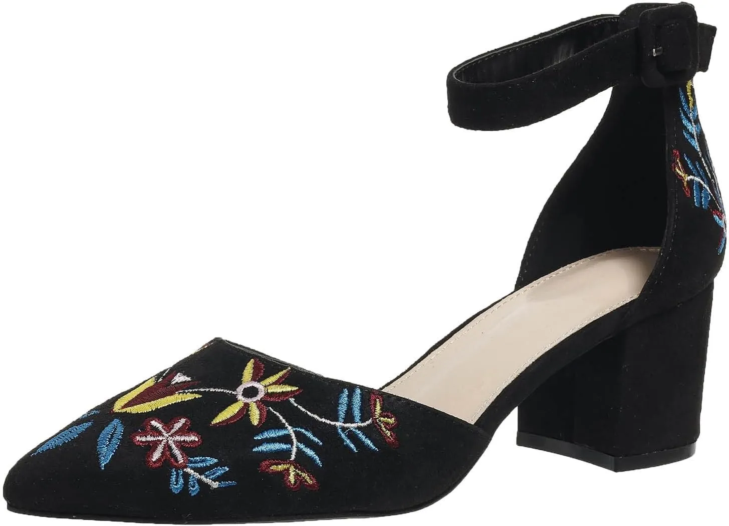 Women's Ankle Strap Pointed Toe Block Heels with Ankle Strap Ladies High Heels Women's Sandals Casual Heels