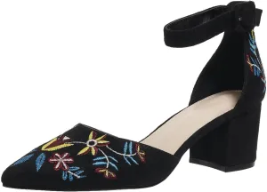 Women's Ankle Strap Pointed Toe Block Heels with Ankle Strap Ladies High Heels Women's Sandals Casual Heels