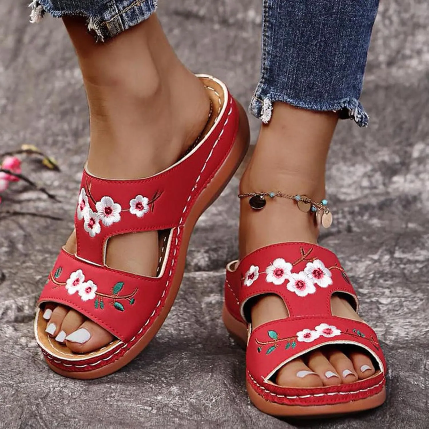 Women's Breathable Casual Sandals Open Toe Flatform Fashion Slides Sandals Dress Sandals Party Dress Sandals