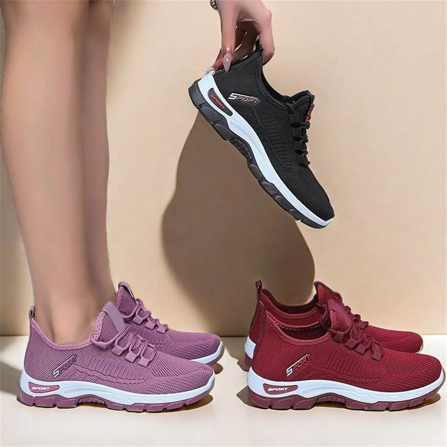 Womens Non Slip Work Shoes Comfort Wear Breathable Mesh Orthopedic Sneakers Casual Walking Workout Slip On Sneakers