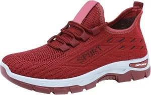 Womens Slip On Sneakers Non Slip Gym Workout Shoes Breathable Mesh Walking Sneakers Lightweight Tennis Fashion Sneaker Sports Workout Gym Shoes for Running Air Cushion Road Running Shoe