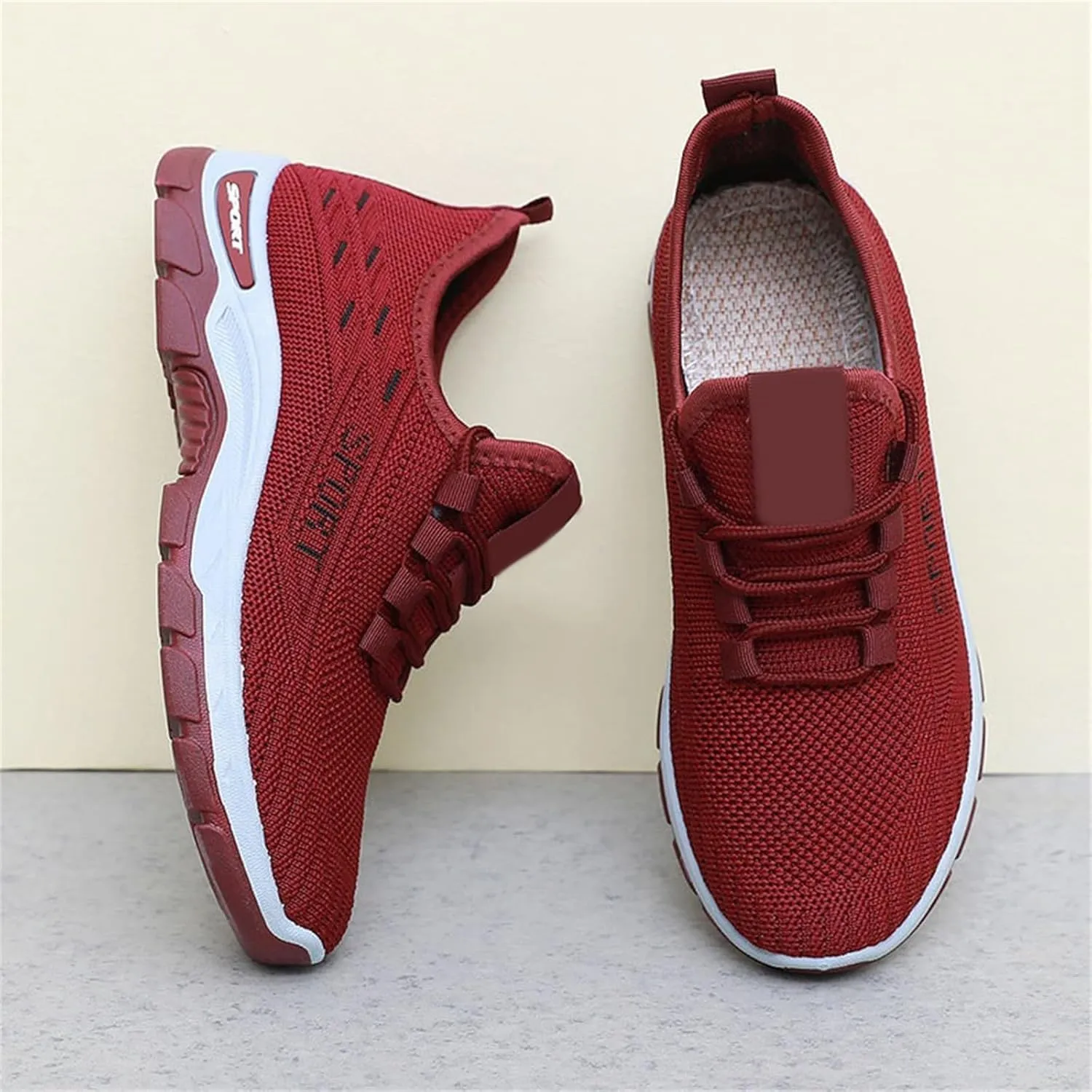 Womens Slip On Sneakers Non Slip Gym Workout Shoes Breathable Mesh Walking Sneakers Lightweight Tennis Fashion Sneaker Sports Workout Gym Shoes for Running Air Cushion Road Running Shoe