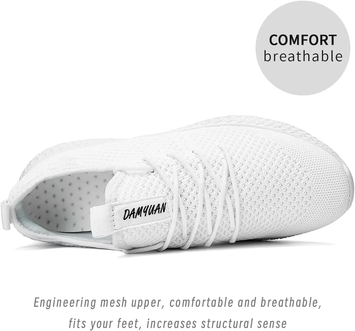 Womens Walking Running Shoes Sneakers Slip On Sport Tennis Athletic Gym Shoes Casual Lightweight Breathable Non Slip Workout Fashion Workout Trainers Shoe