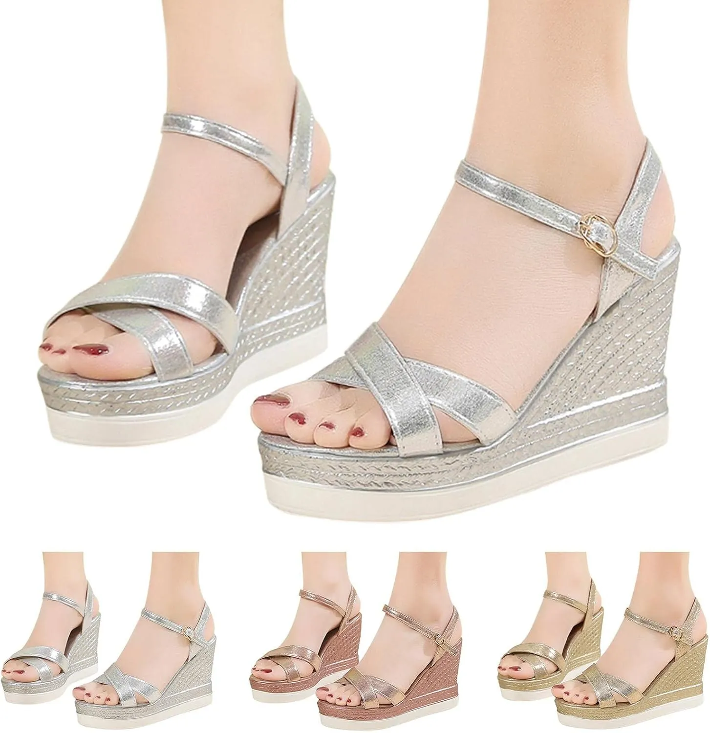 Women'Sandanls Thick Chunky Heeled Slippers Buckle Open Toe Lazy Slip On Female Casual Shoes for Summer Ankle Strap Battle Wedge Hight Heel Trendy Wide Feet construction slipper lacrosse G29-Pink