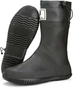 YorFotMae Midshaft Rain Boots Women, Waterproof Rubber Boots Men, Mid-Height Anti-Slip Lightweight Garden Shoes, Mid Calf Water Boots with Adjustable Buckle, Durable Fishing Boots Outdoor