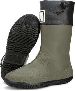 YorFotMae Midshaft Rain Boots Women, Waterproof Rubber Boots Men, Mid-Height Anti-Slip Lightweight Garden Shoes, Mid Calf Water Boots with Adjustable Buckle, Durable Fishing Boots Outdoor